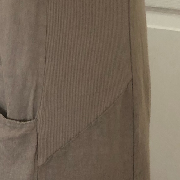 Lina Tomei Linen Beaded Neck Italian Dress sz L - Picture 5 of 11